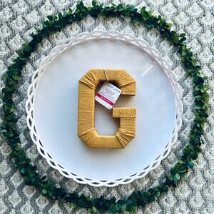 NWT Michaels Golden Yellow Textured Letter "G" Table Top Decor by Ashland